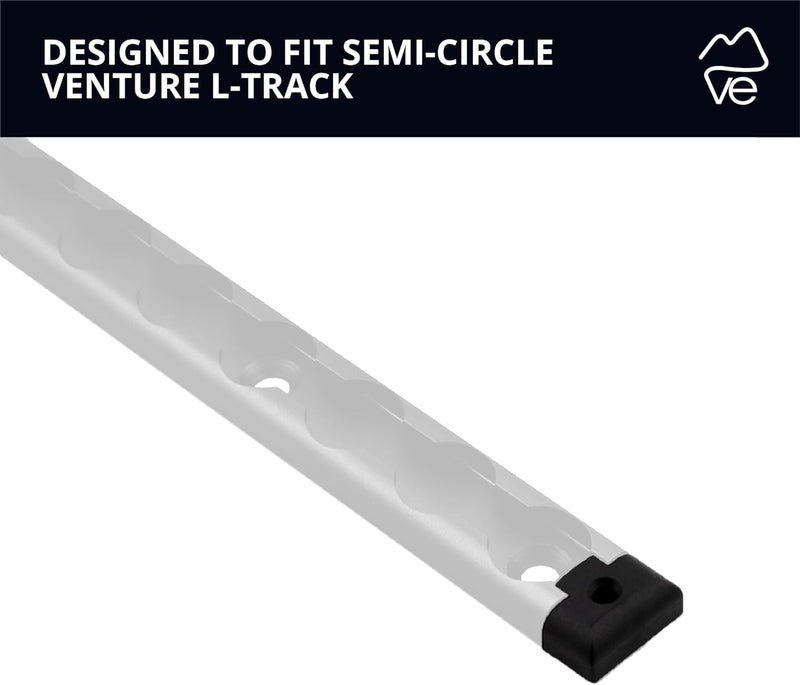 VanEssential L-Track Venture Track Plastic End Cap - Semi Circle - 4 Pack - Image 2